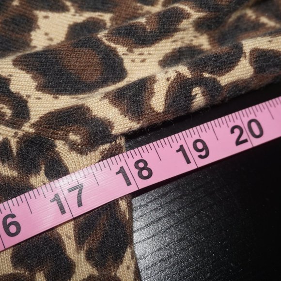 Inc International Concepts Leopard Print Beaded Bib Cardigan Sweater - Picture 6 of 7